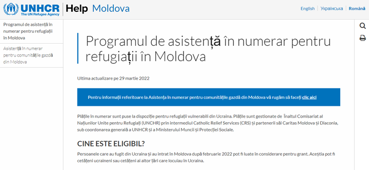 Stimați locuitori ai comunei Stăuceni, Dacă găzduiți persoane refugiate din Ucraina, Vă aducem la cunoștință despre: PRO... - Primăria comunei Stăuceni